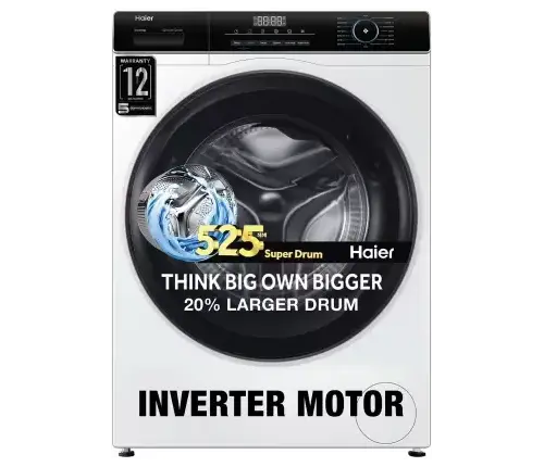 Haier 7 kg 5 Star Super Drum Inverter Washing Machine Fully Automatic Front Load - Offer from Store 2